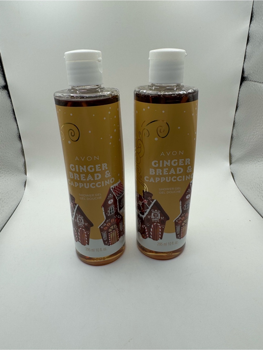 Set of 2 2018 Avon Gingerbread & Cappuccino Shower Gels NEW